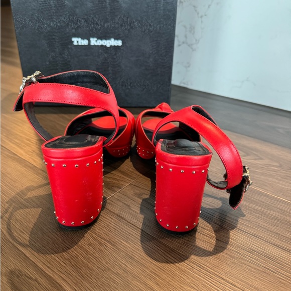 The Kooples red knot studded block heels 39 US8.5 boxed with dust bag RRP380! - Picture 5 of 10